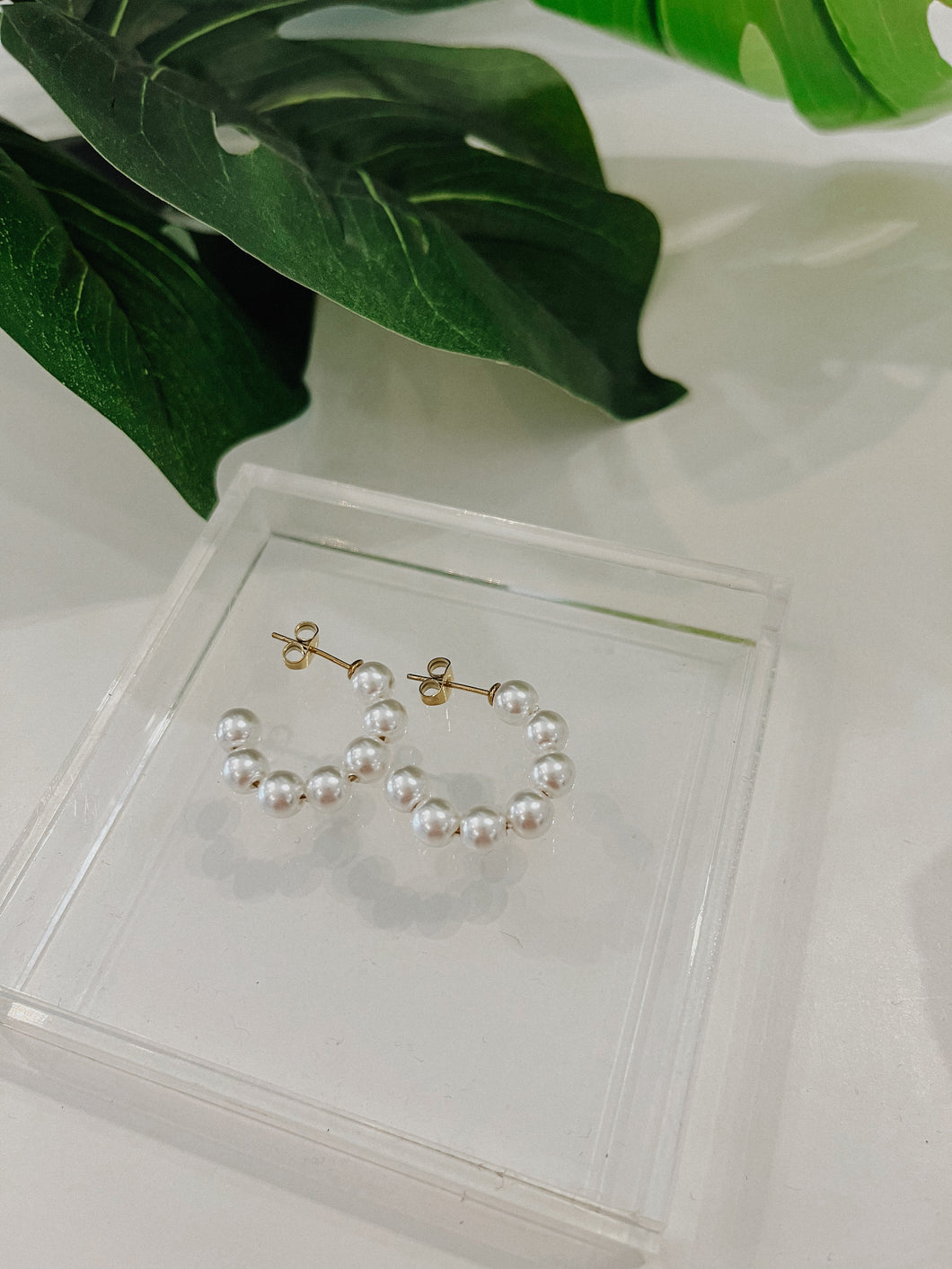 The “Emmy” Pearl Hoops