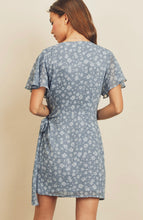 Load image into Gallery viewer, Dress Forum - Denim Dot Wrap Dress
