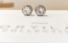 Load image into Gallery viewer, The &quot;Noah&quot; Silver Halo Studs
