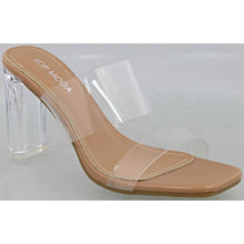 Load image into Gallery viewer, Clear Skies Double Strap Heels - Nude/Clear
