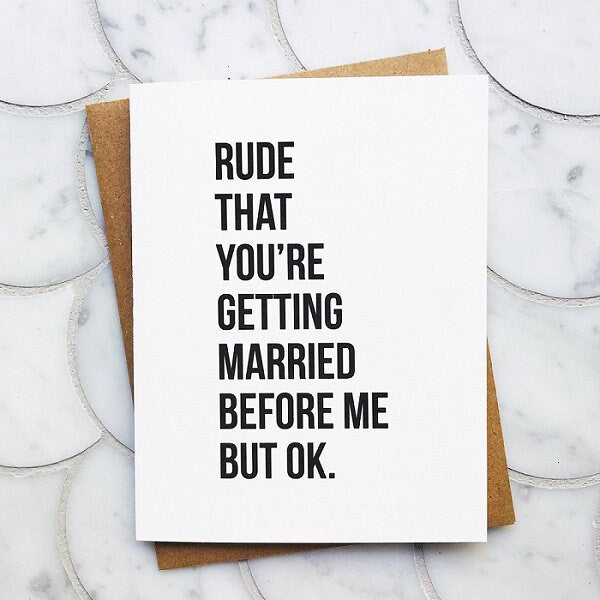So Rude Card - Wedding Edition